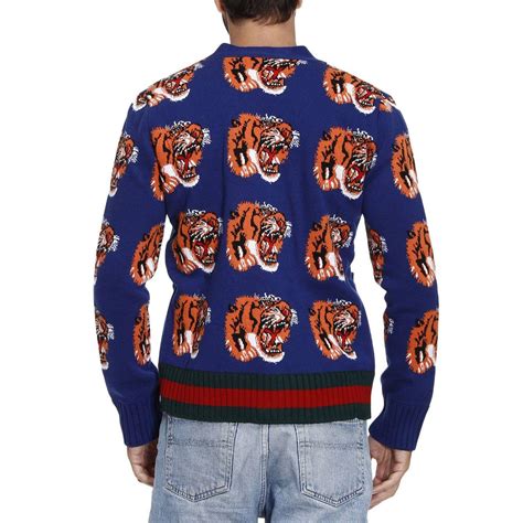 gucci tiger jacquard sweaters.